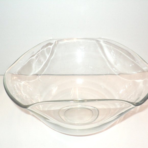 Vintage Bowl Clear, Salads, Pasta, Floral Container 5" High x 10" Wide Excellent - Picture 4 of 5